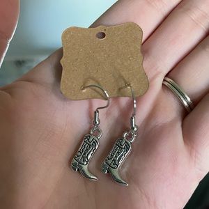 Cowboy boot earrings